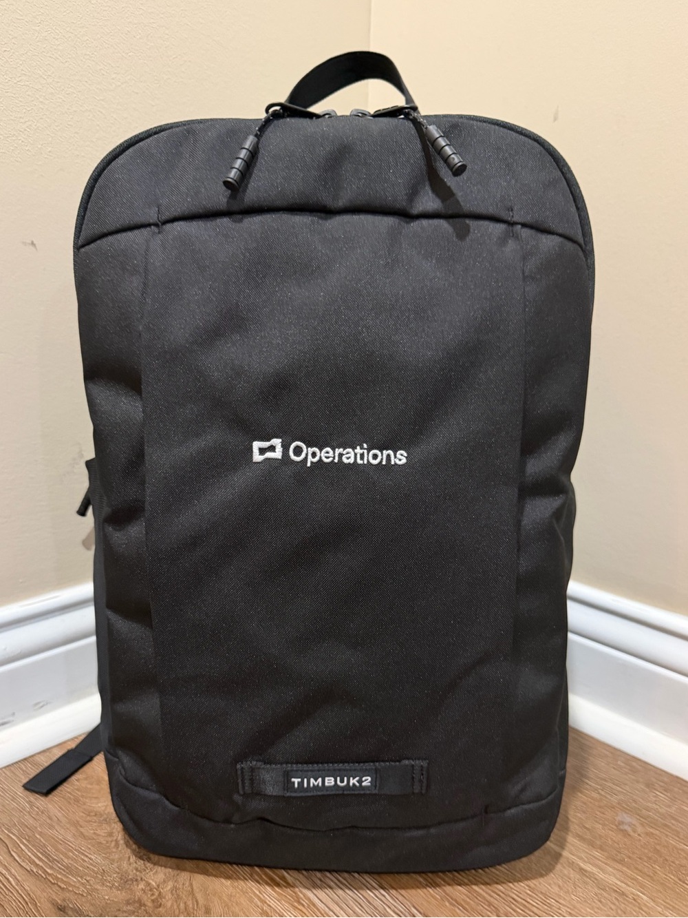 Timbuk2 Parkside Eco Laptop Backpack Black 20L Operations Logo 15” Laptop